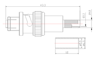 Connecteur coaxial RF haute tension/puissance 5000V BNC SHV MHV mâle droit à sertir 5KV pour câble coaxial RG58 RG142 / SYV50-3
