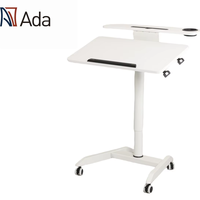 ADA 2025 Le plus récent bureau pneumatique à hauteur réglable-Bureau ergonomique à une jambe avec système de levage à gaz lisse