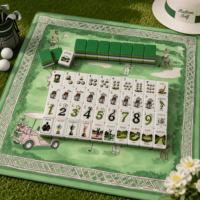 Jeu de tuiles de Mahjong portable moderne américain, résistant à l'eau, pour usage extérieur, directement de l'usine, faible MOQ, luxe original