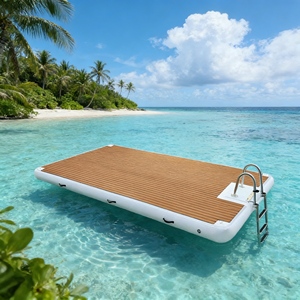 Bar <span class=keywords><strong>Flotante</strong></span> Inflable para Piscina, Plataforma <span class=keywords><strong>Flotante</strong></span> Inflable Resistente para Uso Comercial en Exteriores, Parques Acuáticos - Product Image 3