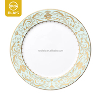 Service de vaisselle céladon en porcelaine fine d'os chargeur d'assiette réutilisable assiette à pain dessert