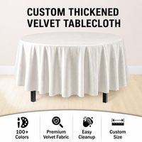 Nappe Ronde de Luxe en Velours Épais Personnalisée pour Banquets, Mariages, Hôtels et Salles à Manger - Fabricant Grossiste