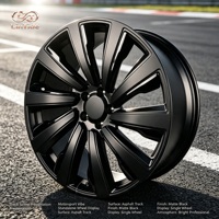 Nouvelles jantes en alliage forgé noir mat, 5 branches multiples, 5 trous, pour berlines et SUV de luxe, directement de l'usine