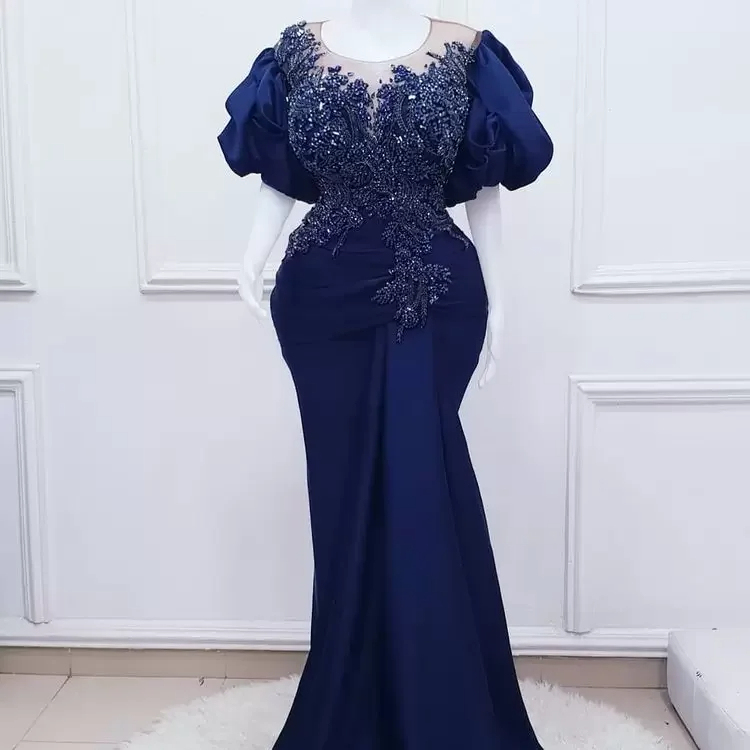 blue aso ebi dress Shop Our Plus Size Arabic Navy Mermaid Prom Dresses long sleeve wedding dress Charlotte Russe royal blue Select USA Women's Size:12 suitable for Wedding Guest