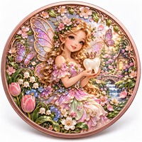 Pièce de monnaie de la Fée des Dents en cuivre pur 999 de 1 oz, motif Folklore Quatre Saisons, haute relief, imprimée UV, objet de collection, souvenir commémoratif, cadeau