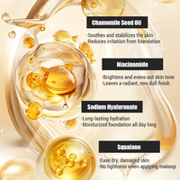 Fond de teint liquide hydratant couleur ivoire naturel, longue tenue, léger, maquillage du visage, fini éclatant