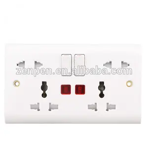 Enchufe doble conmutado de 13a, enchufe Universal multifunción para interruptores de pared de Reino Unido, accesorios eléctricos, directo de fábrica