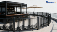 Panneaux de clôture de sécurité pour balcon en alliage d'aluminium moderne, résistants à la rouille, imperméables, personnalisables