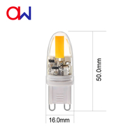 Bombilla LED G9 Regulable Sin Parpadeo, AC220V 1.8W COB, Blanco Cálido 2700K-6000K, CRI 80, 150LM, Ahorro de Energía, CE RoHS, Reemplazo de Halógeno