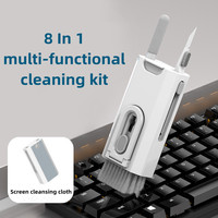 Kit de brosse de nettoyage d'écouteurs multifonctionnel 8 en 1 Kit de nettoyage d'écran de téléphone d'appareil photo de brosse de dépoussiérage de clavier d'ordinateur de PC