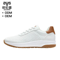 Chaussures de skate pour hommes respirantes et tendance, chaussures décontractées blanches pour la marche, vente en gros