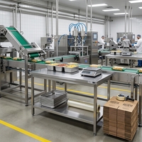 Table de préparation et de travail en acier inoxydable 201/304 robuste pour cuisine commerciale avec revêtement autonettoyant pour restaurants et hôtels