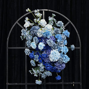 Arco artificiale Multi-fiore con arco di cristallo glamour per matrimonio blu per anteprime di Red Carpet e galà <span class=keywords><strong>VIP</strong></span> - Product Image 3