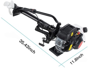 HANGKAI 4HP Heavy Duty Boat Motor 4 Stroke 55CC Motor Boat Engine Air Cooling CDI System - Product Image 6