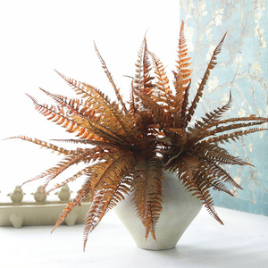 Feuilles de fougère de Boston artificielles jaunes, plantes grimpantes artificielles, feuilles de fougère artificielles, feuillage <span class=keywords><strong>d</strong></span>'<span class=keywords><strong>automne</strong></span>, <span class=keywords><strong>d</strong></span>écoration <span class=keywords><strong>d</strong></span>'<span class=keywords><strong>automne</strong></span> pour fond de scène de mariage - Product Image 4