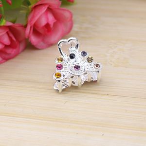Korean Style Rhinestone Claw <b>Clip</b> Alloy 5.5cm Mixed Colors Daily Hair <b>Clip</b> Irregular Heart Wings Pattern - Product Image 3