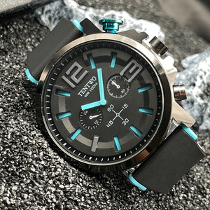 Reloj de Hombre Moderno y Elegante Estilo Hip-Hop; Reloj Deportivo Casual de Cuarzo con Correa de Acero Inoxidable, Resistente al Agua <span class=keywords><strong>100M</strong></span>, Verano 2024 - Product Image 4