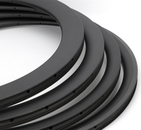 Jante de Vélo de Route en Fibre de Carbone 700c, Frein à Disque ou Frein V, Hauteurs de Profil 38mm 50mm 60mm, 20 ou 24 Trous