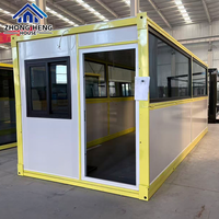 Maison conteneur modulaire préfabriquée professionnelle de 20 pieds, extensible et pliable, pour dortoirs de travailleurs et bureaux