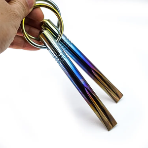 Multiherramienta de bolsillo para equipo al aire libre, barra de supervivencia EDC de titanio, con punta de titanio, para acampar y senderismo - Product Image 3