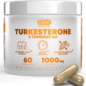Cápsulas de Turkesterona Tongkat Ali OEM 1000mg, Suplemento Natural para Adultos, Extracto de Ajuga Turkestanica, Aumenta el Crecimiento y la Recuperación Muscular - Product Image 1