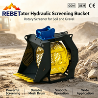 Godet de criblage rotatif REBET certifié CE ISO, godet tamiseur robuste pour le recyclage des déchets de construction - Prix