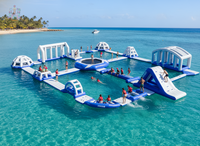 Parc aquatique gonflable Nova Sports, installations de divertissement aquatique, matériau PVC de qualité commerciale