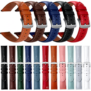 <span class=keywords><strong>Bracelet</strong></span> de montre Baoruichen Rts en <span class=keywords><strong>cuir</strong></span> véritable grain crocodile de qualité supérieure, multicolore, multi-tailles, vente en gros, barre à ressort à dégagement rapide - Product Image 2