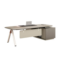 Bureau de direction moderne et luxueux Liyu, convertible, grand format, autoportant, en bois avec tiroirs