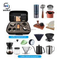 Set Hadiah Kopi Ideal V Travel 600ml 12pcs OEM Coffee Pour Over Set: Ketel, Timbangan Digital, Server Kaca & Penggiling Manual