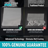 MEIGEER 100cm*16.5m Maille renforcée anti-fissures, toile murale en polyester résistante à la traction pour enduit de ciment extérieur et EIFS
