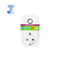 Bilihondim Interrupteur WiFi UE à Bouton Tactile 1 Canal 200W Compatible Tuya Télécommande Contrôle Vocal Smart Life Contrôleur de Gradation
