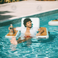 Offres Spéciales Été : Chaise Flottante Gonflable pour Jeux Aquatiques, Plateforme de Natation avec Teck EVA