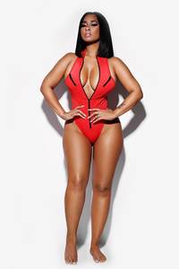 Đồ bơi nữ bán buôn 2024, thiết kế logo riêng, áo tắm cổ chữ V có khóa kéo, bikini cao cấp, đồ bơi liền thân - Product Image 6