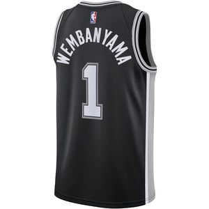 Maillot de basket-ball San Antonio Spurs Victor Wembanyama Youth Black Icon Edition Swingman 8-20 pour garçons, vêtements de basket-ball respirants - Product Image 3