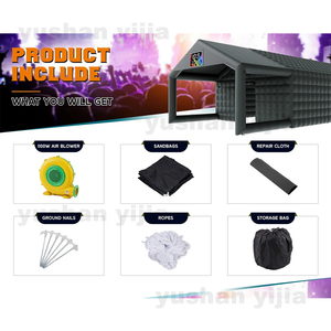 Disco Light N Fog Machine Black <span class=keywords><strong>Cube</strong></span> Blow up Bar Tent Club nocturno inflable Tienda de fiesta inflable portátil - Product Image 6
