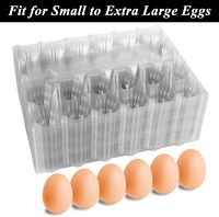 Plastic4 /6/8/Trous Cartons d'oeufs en plastique Boîte de rangement d'oeufs en plastique Transparent Plateau d'oeufs PET jetable en plastique pour ferme de poulet