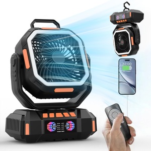 40000mAh Large Capacity Solar Camping <b>Fan</b> Rechargeable <b>Fan</b> with Reverse Charging for Tent Travel Picnic - Product Image 1