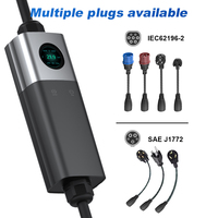 Nouveau 22Kw Home Fast 11Kw AC Portable EV Chargeur 16A 32A 3 Phase Bidirectionnel Wallbox Pole pour EV Charge Type 2 Type 1 3.5KW