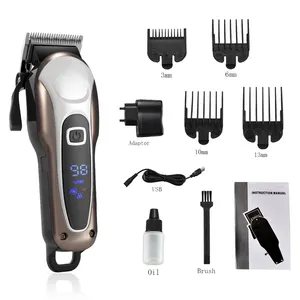 Professional Barber Electric cordless Hair Clipper/ hair cutting machine with turbo function