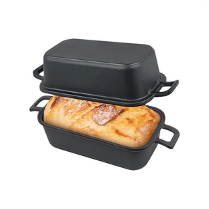 Molde para pan <span class=keywords><strong>de</strong></span> <span class=keywords><strong>hierro</strong></span> fundido con tapa-2 en 1 Sartenes para pan para hornear pan <span class=keywords><strong>de</strong></span> masa fermentada casero - Product Image 5
