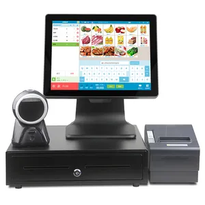 Fabrieksprijs Retail Pos Machine/15 "Engelse Software Win Pos Systeem Kassa Touchscreen