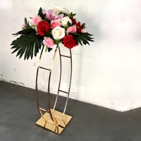 Moderne gouden metalen bloemenstandaard bruiloftdecoratie tafeldecoraties gouden metalen bloemenrekken feest bruiloft decoratie bloemenstandaards