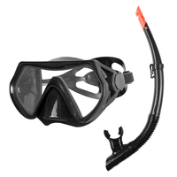 2025 équipement de plongée en apnée adulte plongée en apnée asiatique Fit tube respiratoire Silicone1 masque de plongée à lentille unique avec ensemble de tuba