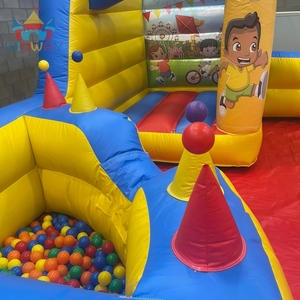 Parc de jeux gonflable en gros, château gonflable, équipement de terrain de jeux extérieur, aire de jeux durable avec design de dessin animé - Product Image 3
