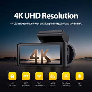 4K UHD Resolución 3,16 pulgadas IPS Pantalla Dash Cam Lente dual Coche DVR con 135 grados <span class=keywords><strong>Horizon</strong></span> 4 Glass Len 1 año de garantía - Product Image 2