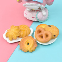 Vendita a caldo biscotto simulazione di biscotti cibo piatto Cabochon in resina cucina in miniatura Charm accessori per cibo