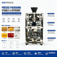 Machine d'emballage automatique de nouilles fraîches VFFS avec convoyeur à godets, scellage arrière à soufflet, haute vitesse, qualité alimentaire, Keypack