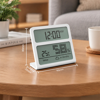 Thermomètre hygromètre numérique électronique avec grand écran LCD pour la maison, avec support