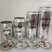 Op maat gedrukte offset gedrukte lege aluminium blikjes met treklipje voor ambachtelijk bier & thee drankenverpakkingen industrieel gebruik